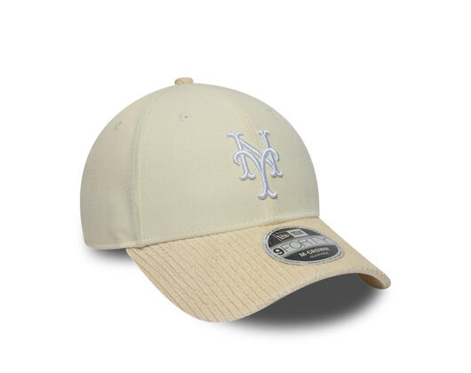 Kšiltovka New Era - MLB Cord Visor 9FORTY M-CROWN - NY Mets - Cream