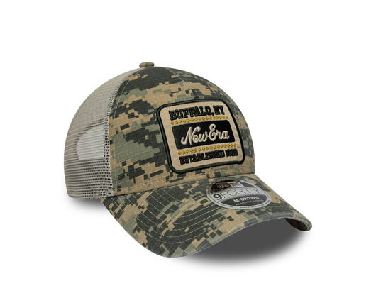 Kšiltovka New Era - Branded Camo 9FORTY M-CROWN A-Frame Trucker - Woodland Camo