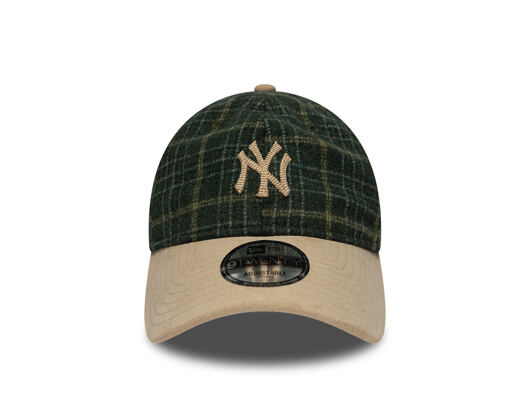 Kšiltovka New Era - MLB Mix Check 9TWENTY - NY Yankees - Stone / Cilantro Green
