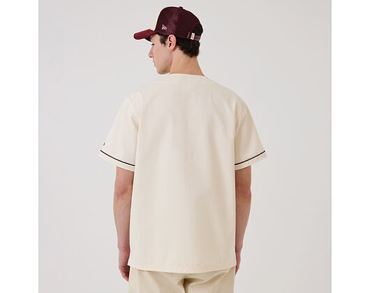Triko New Era - Branded Straight Hem Jersey - Off White