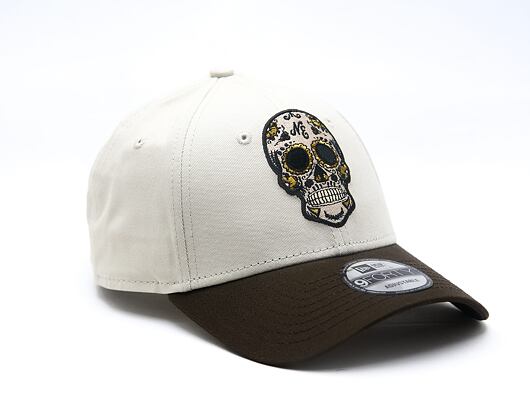 Kšiltovka New Era - Branded Skull Pack 9FORTY - Stone / Light Brown