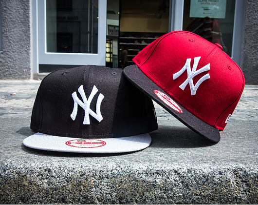 Kšiltovka New Era 9FIFTY Cotton Block New York Yankees Snapback Scarlet / Black