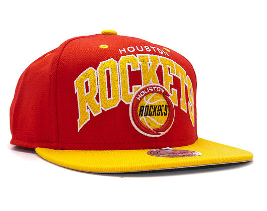 Kšiltovka Mitchell & Ness Team Arch Houston Rockets Red Snapback