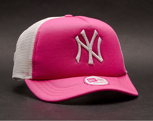 Dámská Kšiltovka s kratším kšiltem New Era New York Yankees Trucker Pink/White Snapback