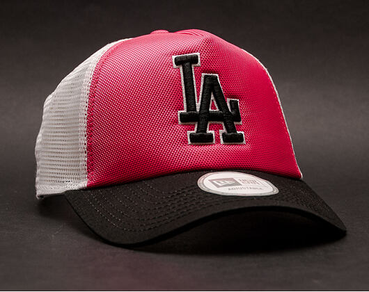 Kšiltovka New Era Front On Los Angeles Dodgers Trucker Pink/White/Black Snapback