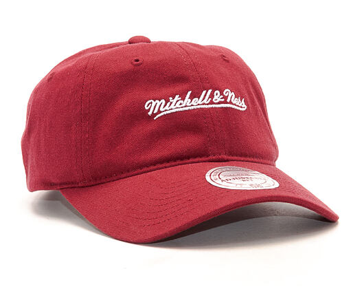 Dad Cap Kšiltovka Mitchell & Ness Chukker Branded Burgundy Strapback