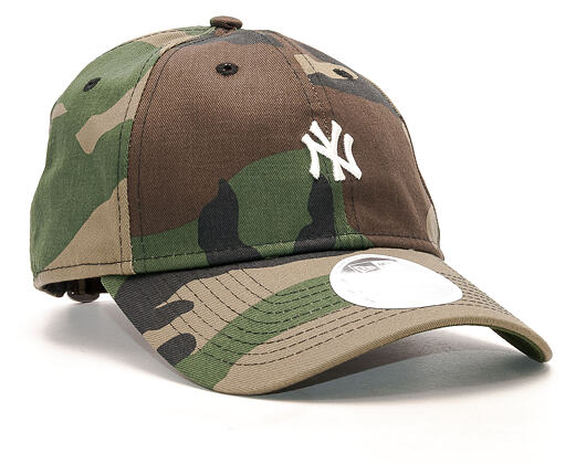 Kšiltovka New Era Mini Logo Essential New York Yankees 9TWENTY Woman Woodland Camo Strapback