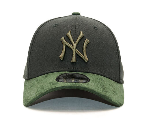 Kšiltovka New Era Poly Suede Mix New York Yankees Black/Dark Green 39THIRTY Stretchfit