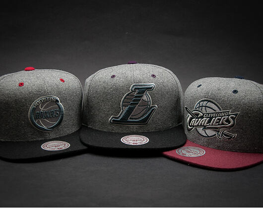 Kšiltovka Mitchell & Ness Greyton Houston Rockets Grey/Black Snapback