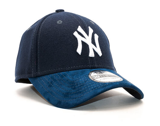 Kšiltovka New Era Team Melton Suede New York Yankees Navy 39THIRTY Stretchfit