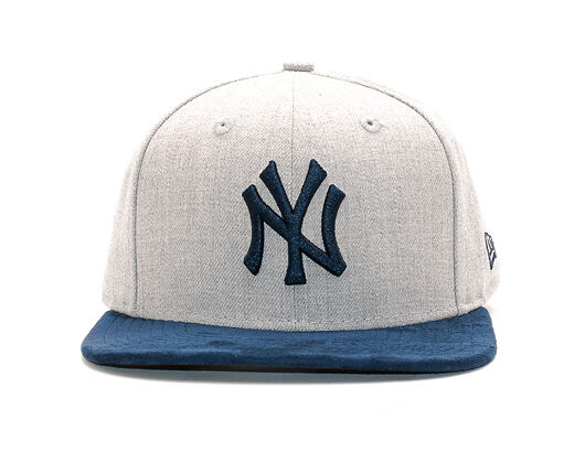 Kšiltovka New Era Heather Suede Snap New York Yankees Heather Grey/Navy 9FIFTY Snapback