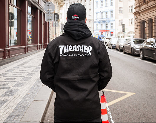 Bunda Coach Jacket HUF Thrasher Chore Black