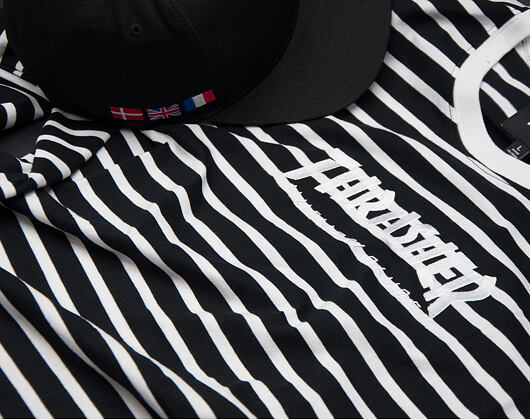 Triko s Dlouhým Rukávem HUF Thrasher Stripe Black
