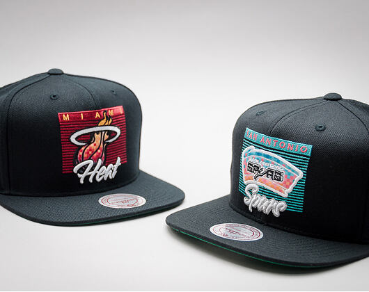 Kšiltovka Mitchell & Ness Easy Three Digital San Antonio Spurs Black Snapback