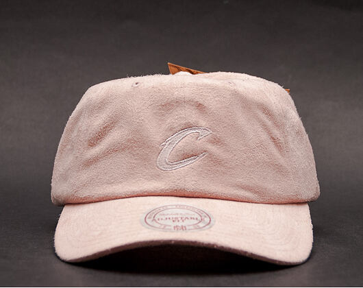 Kšiltovka Mitchell & Ness Micro Suede Slouch Cleveland Cavaliers Light Pink Strapback