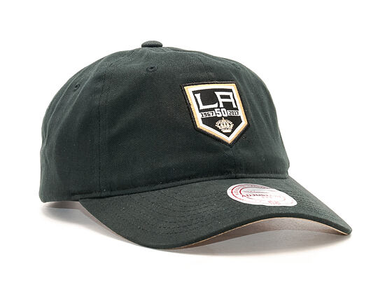 Kšiltovka Mitchell & Ness LA 50th Curved Visor Los Angeles Kings Black Strapback