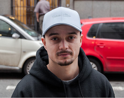 Kšiltovka Mitchell & Ness 110 Flex-Snap Brand Sky Blue Snapback