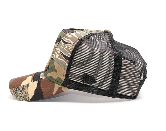 Kšiltovka New Era Patchwork Camo Trucker 9FORTY Woodland Camo Snapback