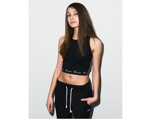 Dámské Tepláky Champion Reverse Weave Rib Cuff Black