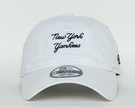 Kšiltovka New Era Sunbleach Unstructured New York Yankees 9FORTY White Strapback