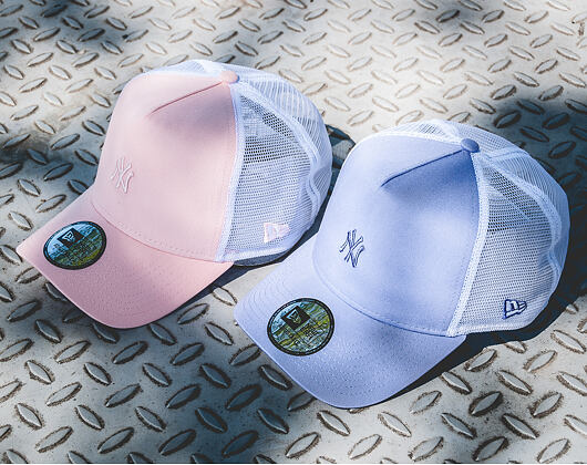 Dámská Kšiltovka New Era Pastel New York Yankees 9FORTY TRUCKER Purple Snapback