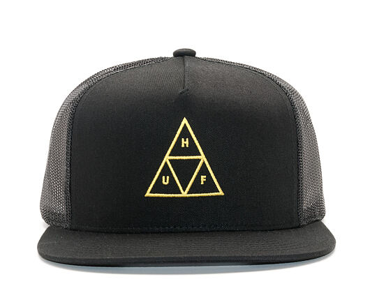 Kšiltovka HUF Apparel Cap Triple Triangle Trucker Black Snapback