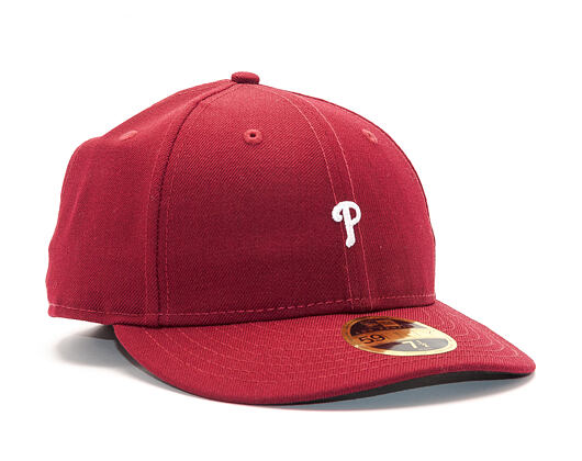 Kšiltovka New Era Mini Logo Philadelphia Phillies 59FIFTY LOW PROFILE Burgundy/White