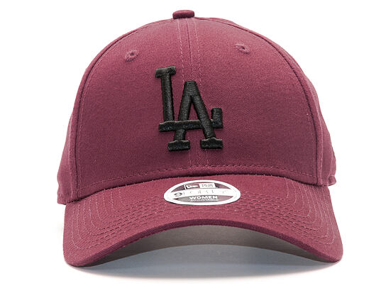Dámská Kšiltovka New Era League Essential Los Angeles Dodgers 9FORTY Maroon/Black Strapback