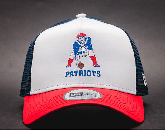 Kšiltovka New Era NFL Throwback Trucker New England Patriots 9FORTY White/Official Team Color Snapba
