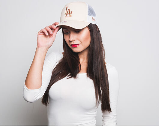 Dámská Kšiltovka New Era Essential Trucker Los Angeles Dodgers 9FORTY Satin/Gold Snapback