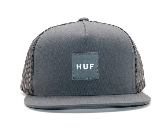 Kšiltovka HUF Box Logo Trucker Charcoal Snapback