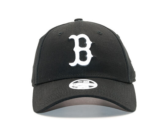 Dámská Kšiltovka New Era Essential Boston Red Sox 9FORTY Black/White Strapback