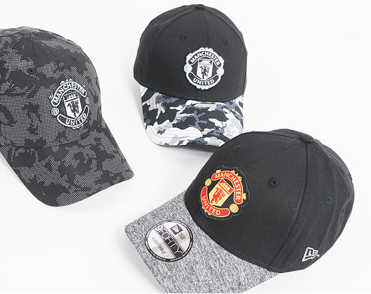 Kšiltovka New Era Vize Adjustable Marl Manchester United 9FORTY Black Strapback