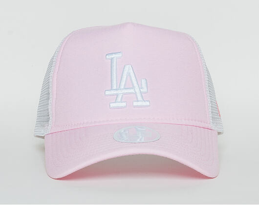 Dámská Kšiltovka New Era Oxford A Frame Trucker Los Angeles Dodgers 9FORTY Pink/White Snapback