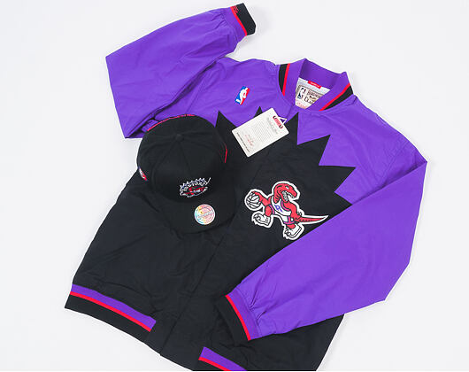 Bunda Mitchell & Ness Authentic Warm Up Toronto Raptors Black/Purple