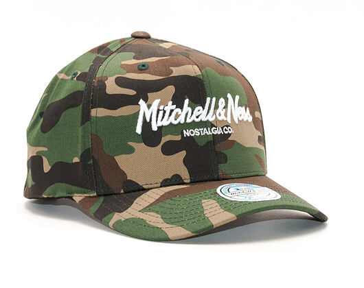 Kšiltovka Mitchell & Ness Pinscript High Crown 110 Flex-Snap Woodland Camo Snapback