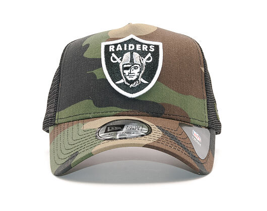 Kšiltovka New Era Camo Team Aframe Trucker Oakland Raiders 9FORTY Woodland Camo Snapback