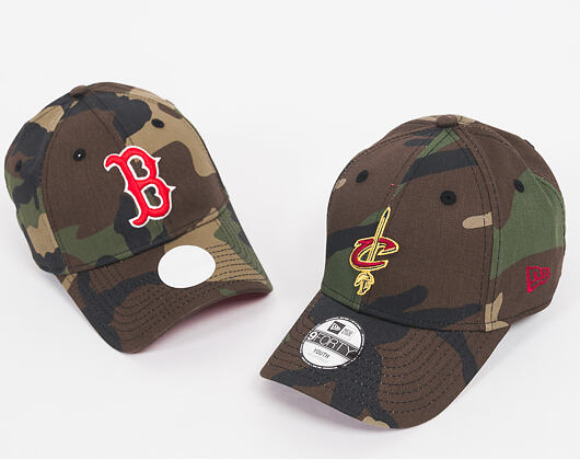 Kšiltovka New Era Camo Team Cleveland Cavaliers 9FORTY Black Camo/Cardinal Strapback