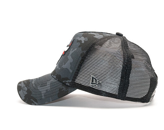 Dámská Kšiltovka New Era Camo Team Aframe Trucker Chicago Bulls 9FORTY Black Camo Snapback