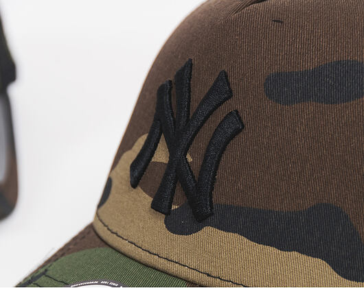 Dámská Kšiltovka New Era Camo Team Aframe Trucker New York Yankees 9FORTY Woodland Camo Snapback