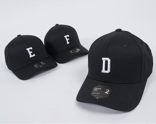 Kšiltovka State of WOW ALPHABET - Foxtrot Baseball Cap Crown 2 Black/White Strapback