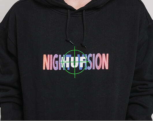Mikina S Kapucí HUF Night Vision Black