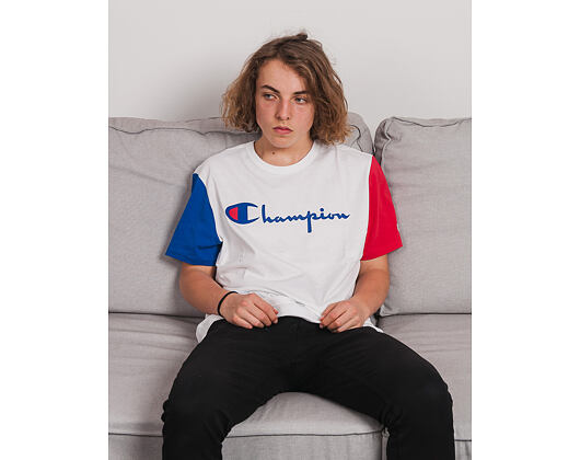 Triko Champion Crewneck T-Shirt Logo Print White