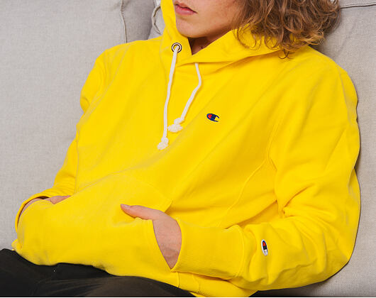 Mikina S Kapucí Champion Hooded Mini Logo Sweatshirt Bright Yellow
