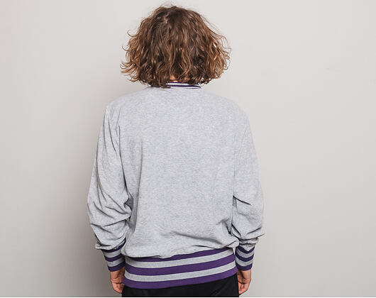 Mikina Champion Crewneck Sweatshirt Classic Logo Grey/Purple