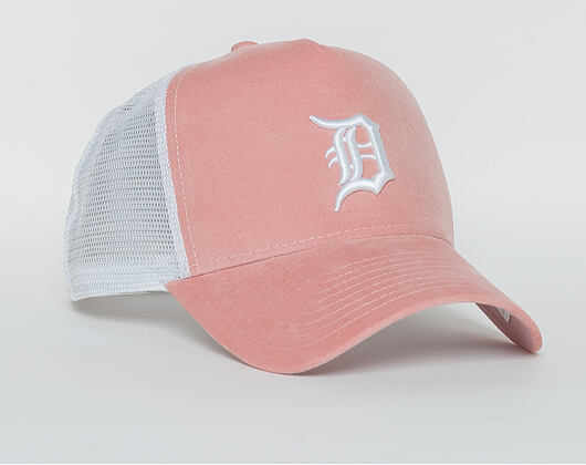 Dámská Kšiltovka New Era  Micro Cord  Detroit Tigers  9FORTY A-FRAME TRUCKER  Pink / Optic White