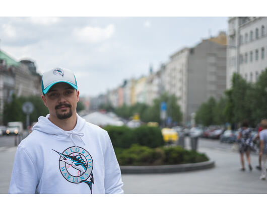 Mikina S Kapucí New Era Coast 2 Coast Po Hoody Florida Marlins White