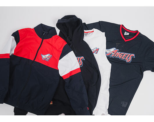 Mikina S Kapucí New Era Coast 2 Coast Po Hoody Anaheim Angels Navy Heather