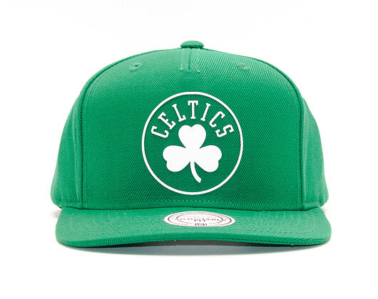 Kšiltovka Mitchell & Ness Raised Perimeter Boston Celtics Green Snapback