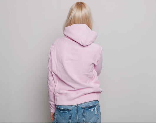 Dámská Mikina Champion Hooded Sweatshirt Classic Logo Embroidered Pink